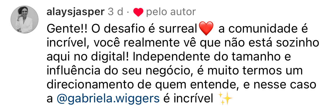 Depoimento de aluna 10
