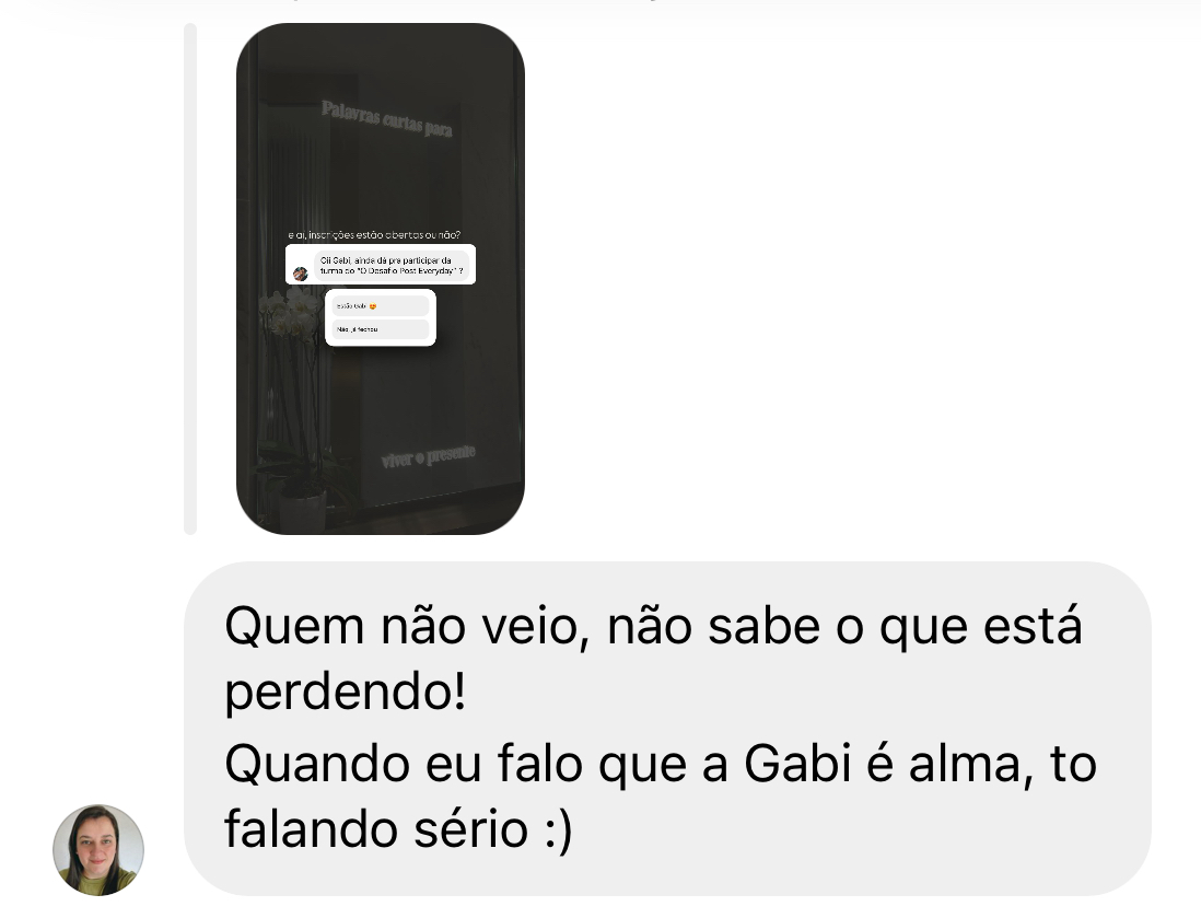 Depoimento de aluna 11