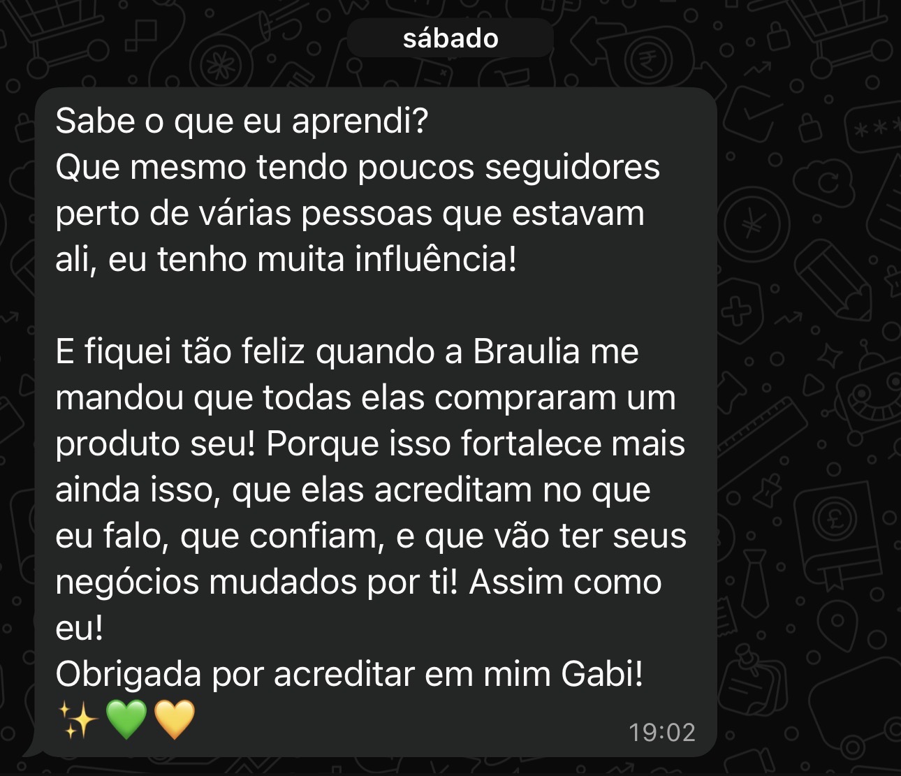 Depoimento de aluna 7