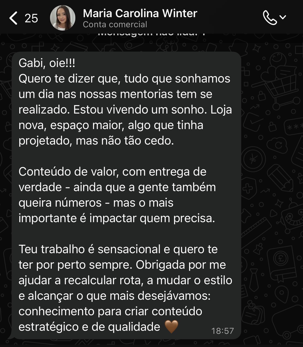 Depoimento de aluna 14