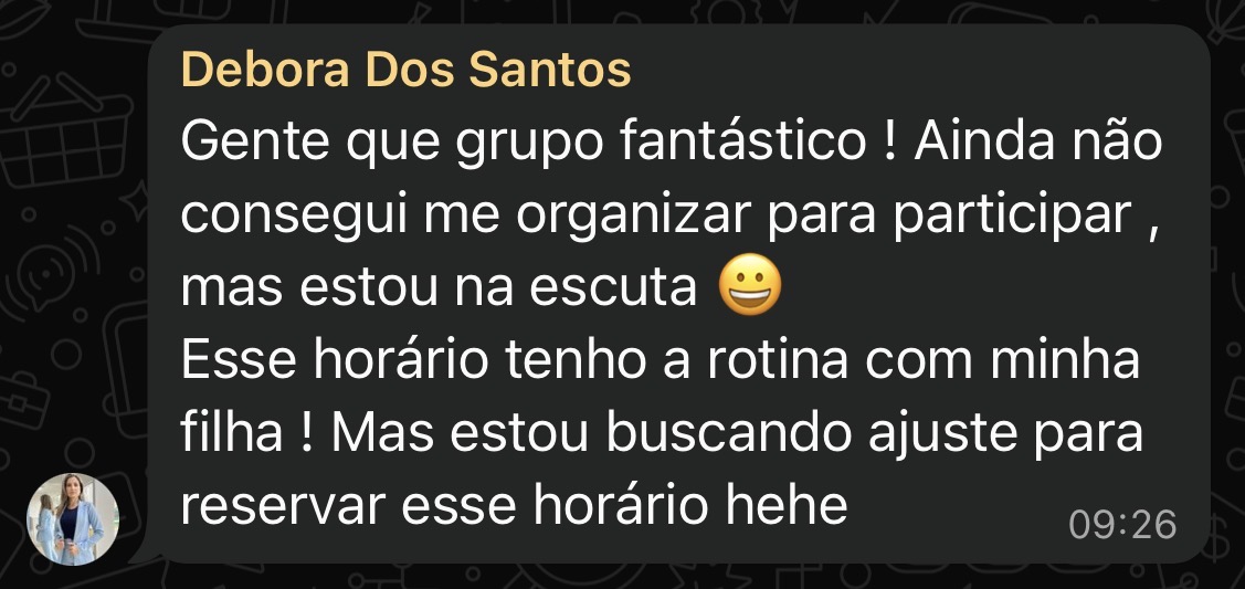 Depoimento de aluna 1