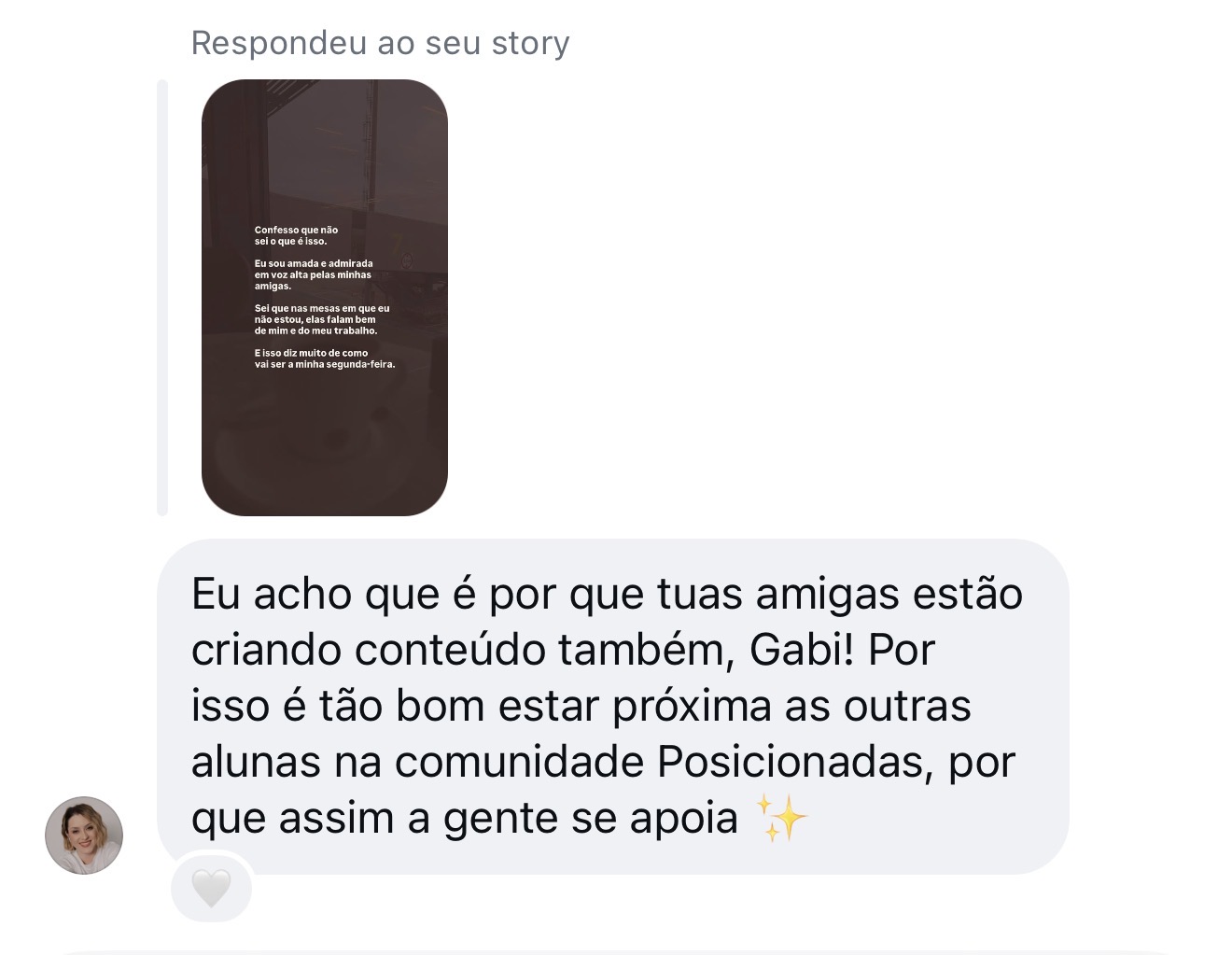 Depoimento de aluna 3